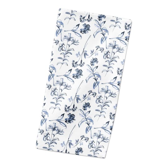Floral Pattern 10" x 10" Cotton Twill Napkin